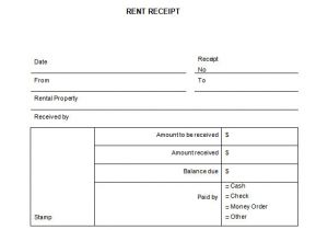 Point Of Sale Receipt Template Simple and Easy to Use Property Rental Receipt Template