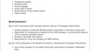 Political Campaign Resume Sample 1 Campaign Field Director Resume Templates Try them now