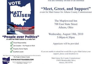 Political Fundraiser Flyer Template Political Fundraiser Invitations Meet Greet and Upport