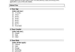 Poll Template for Word Questionnaire Template Word 11 Free Word Document