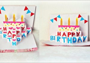 Pop Up Birthday Card Diy Handmade Birthday Greeting Card Diy Birthday Pop Up Card