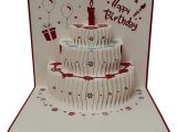 Pop Up Card Birthday Cake Elson Happy Birthday Cake Pop Up Card Greeting Card 3d Cards Birthday Card Birthday Pop Up Card Birthday Greeting Card Red