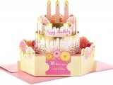 Pop Up Card Birthday Cake Hallmark Paper Wonder Birthday Pop Up Card for Women Pink and Gold Birthday Cake 799rzw1030