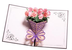 Pop Up Card Flower Bouquet Groa Handel 3d Up Muttertag Blumen Grua Karte Mit Nelken Straua Hochzeitstag Geburtstags Geschenk Karte Fur Ehefrau Madchen Von Bowstring 25 11 Auf