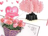 Pop Up Card Flower Bouquet Wtor Mother S Day Card Pop Up Card Carnation Flower Blessing Cards 3d Greeting Cards Gift for Mother S Day Birthday Anniversary Cherry Blossoms Tree