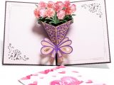 Pop Up Card Flower Mothers Day 3d Up Mothers Day Flowers Greeting Card with Carnation