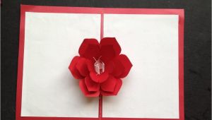 Pop Up Card Flower Template Easy to Make A 3d Flower Pop Up Paper Card Tutorial Free