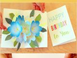Pop Up Card Flower Template Free Printable Happy Birthday Card with Pop Up Bouquet