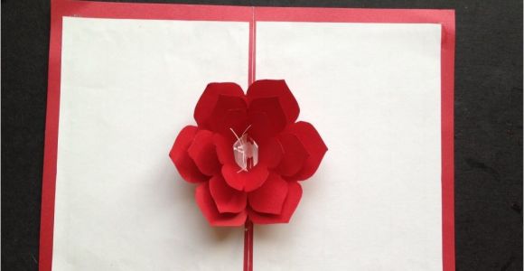 Pop Up Card Flower Tutorial Easy to Make A 3d Flower Pop Up Paper Card Tutorial Free