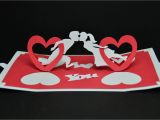 Pop Up Valentine Card Template Valentine S Day Pop Up Card Twisting Hearts Tutorial