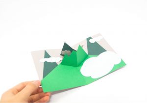 Pop Up Xmas Card Diy Mountains Pop Up Card1 Livre