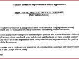 Position Has Been Filled Email Template Rejection Letters 20 Free Samples formats for Hr