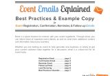 Post event Follow Up Email Template 4 event Emails Explained