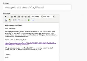 Post event Survey Email Template How to Send A Post event Survey to attendees eventbrite