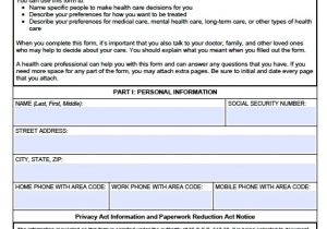 Power Of attorney Template Virginia Advance Directive Health Care Newhairstylesformen2014 Com