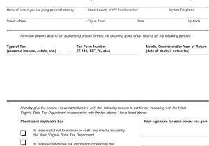 Power Of attorney Template Virginia Free West Virginia Tax Power Of attorney form Pdf 19kb
