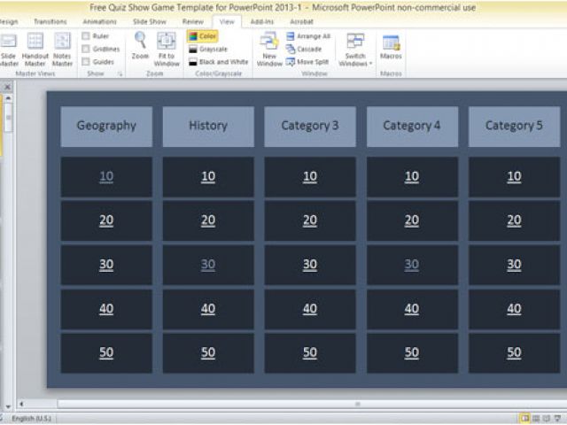 Powerpoint Game Show Templates Free Download Free Quiz Show Game