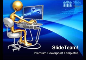 Powerpoint Templates Computer theme Work Station Monitor Computer Powerpoint Templates themes