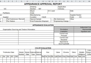 Ppap Template Ppap forms In Excel Ppap Templates Aiag 4th Ed Compatible