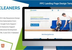 Ppc Landing Page Template Lead Gen Responsive Professional and Converting Cleaning