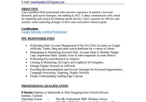 Ppc Resume Sample Know the Essentials Of A Ppc Resume for Job Opportunity