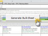 Ppc Strategy Template Ppc Planning Matrix Search Engine Land