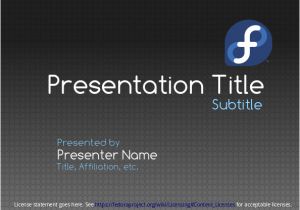 Ppt Title Slide Template Presentations Template Fedora Project Wiki