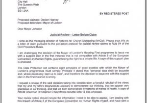 Pre Action Protocol Letter Template Church and State Blog Mayor Of London 39 S Housing First