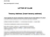 Pre Action Protocol Letter Template Letter Of Claim Pre Action Letter Arrears or Damages
