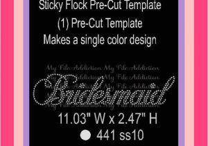 Pre Cut Sticky Flock Templates Items Similar to Bridesmaid Pre Cut Sticky Flock