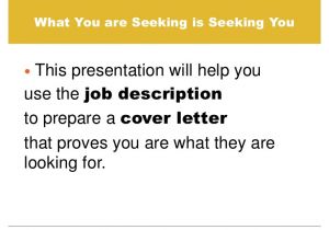 Preparing A Cover Letter for Job Prepare A Cover Letter Using A Job Description