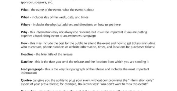 Press Release Brief Template 46 Press Release format Templates Examples Samples