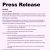 Press Release Calendar Template Free Sample Press Release Template Word