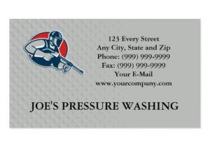 Pressure Washing Business Card Templates Power Washing Pressure Water Blaster Worker Business Card