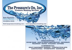 Pressure Washing Business Card Templates the Pressure 39 S On Power Washing Double Sided Business Card