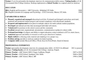 Primary Teacher Resume format In Word Teacher Resumes 27 Free Word Pdf Documents Download