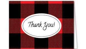 Print A Thank You Card Buffalo Plaid Thank You Cards Free Download Easy to