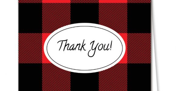 Print A Thank You Card Buffalo Plaid Thank You Cards Free Download Easy to