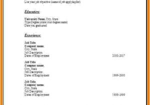 Printable Basic Resume 8 Blank Basic Resume Templates Professional Resume List