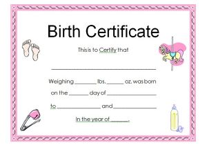 Printable Birth Certificate Template 13 Free Birth Certificate Templates Sampleprintable Com