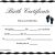 Printable Birth Certificate Template Birth Certificate Template 44 Free Word Pdf Psd