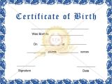 Printable Birth Certificate Template Birth Certificate Template Pdf Blank Certificates