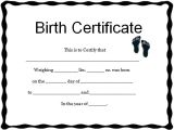Printable Birth Certificate Template Word Certificate Template 49 Free Download Samples