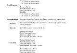 Printable Blank Resume Paper Download Free Blank Resume form Template Printable