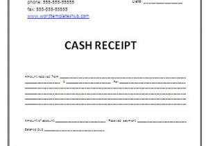 Printable Cash Receipt Template Printable Sample Cash Receipt Template Layout for Your