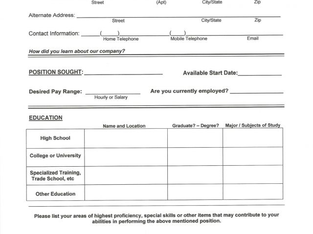 Printable Fill In the Blank Resume form Resume format Blank Resume form ...