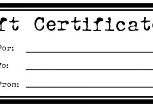 Printable Gift Certificate Template Make Gift Certificates with Printable Homemade Gift