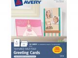 Printable Greeting Card App for Ipad Avery Half Fold Textured Greeting Cards 5 12 X 8 12 White