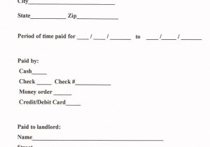 Printable Rent Receipt Template 11 Best Images Of Free Printable Payment Receipt form