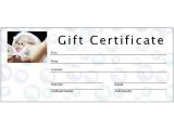 Printable Salon Gift Certificate Templates 8 Best Images Of Photography Gift Certificate Template